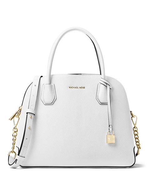 michael kors mercer dome bag|Michael Kors Mercer Large Leather Dome Satchel .